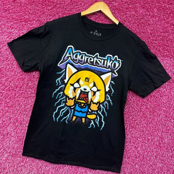 Agretsuko the Kawaii Fox Lightning Struck Sanrio Anime Tee M - Picture 3 of 4